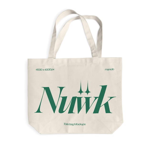 Mockup de bolso de lona psd producto ecológico