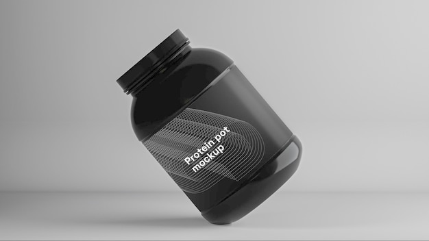 PSD mockup bote de proteina inclinado