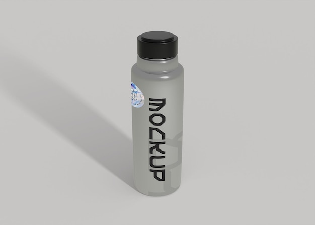 Mockup de botella de agua deportiva para la marca dinámica