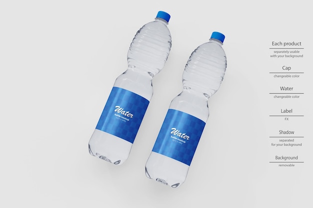 Mockup de botella de agua