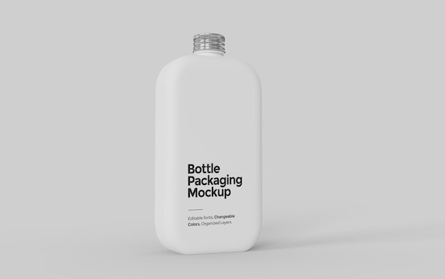 Mockup de botella blanca