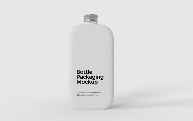 Mockup de botella blanca