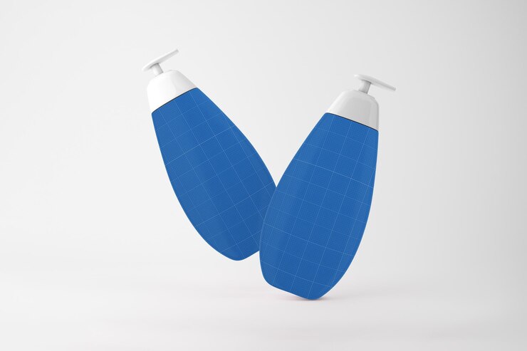 PSD mockup de la botella de la bomba de loción