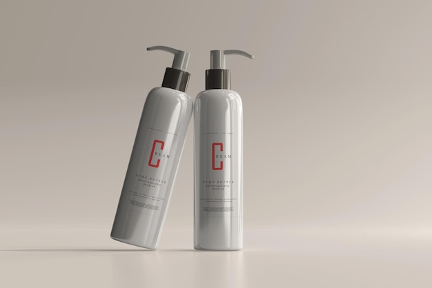 Mockup de la botella de la bomba