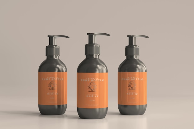 Mockup de la botella de la bomba