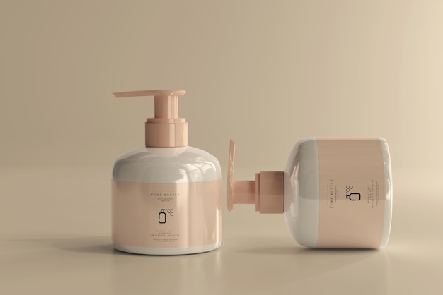 Mockup de la botella de la bomba