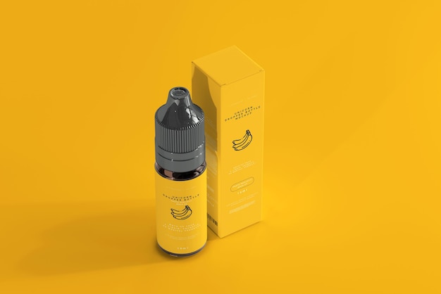 Mockup de botella y caja de gotero
