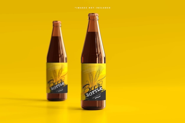 Mockup de una botella de cerveza