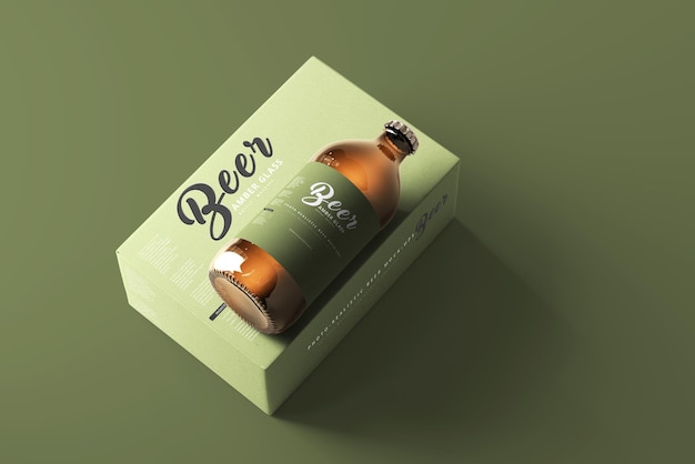 Mockup de una botella de cerveza