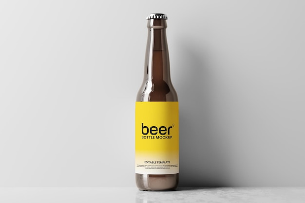 Mockup de una botella de cerveza