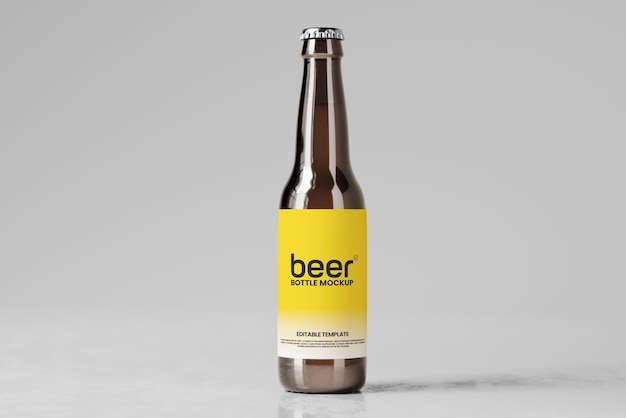 Mockup de una botella de cerveza