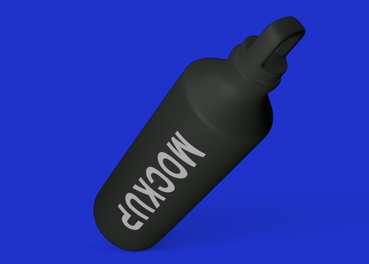 PSD mockup de la botella deportiva