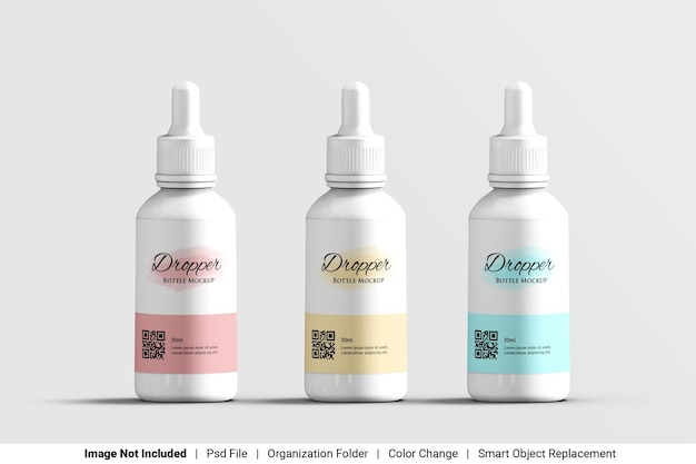 Mockup de la botella de gotero