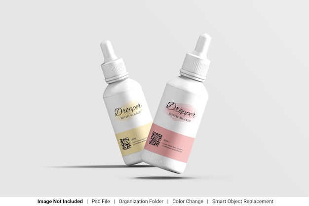 Mockup de la botella de gotero