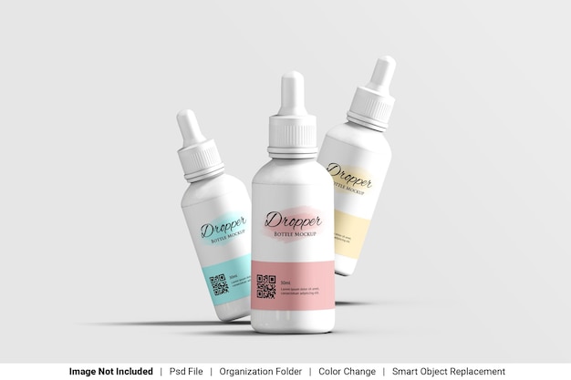 Mockup de la botella de gotero