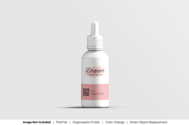 Mockup de la botella de gotero