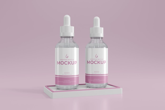 Mockup de la botella de gotero