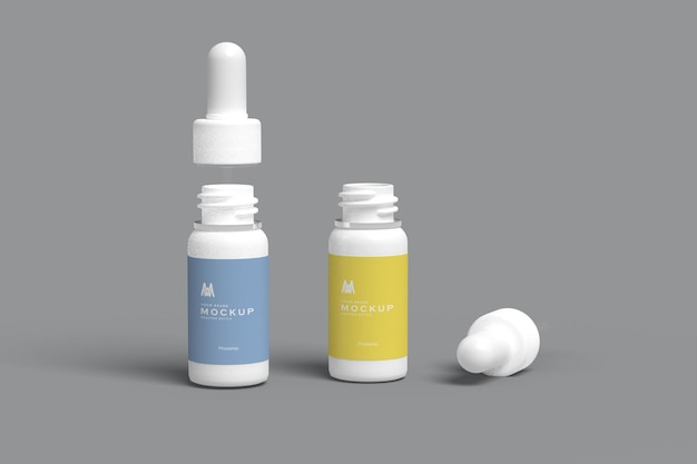 Mockup de la botella de gotero