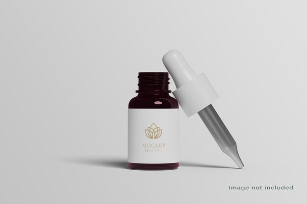 Mockup de la botella de gotero
