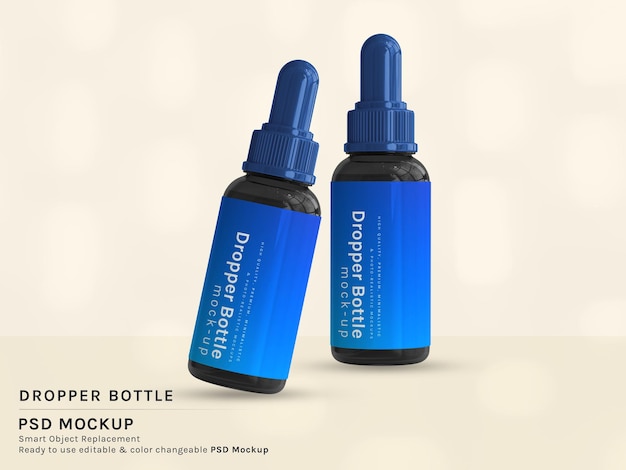 Mockup de la botella de gotero