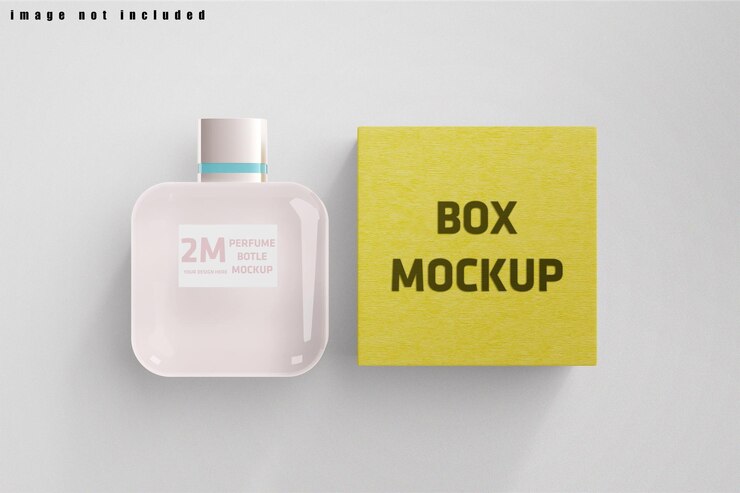 PSD mockup de una botella de perfume