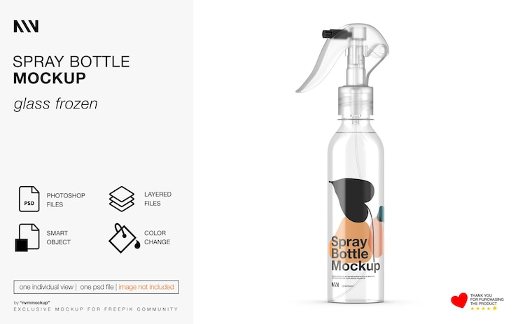 PSD mockup de botella de pulverización