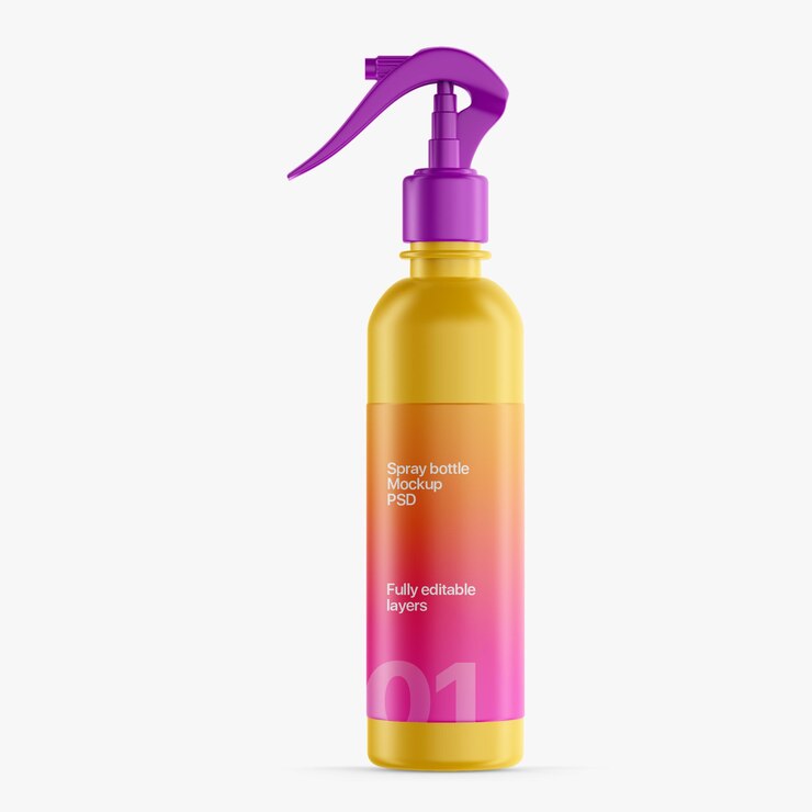 Mockup de botella de pulverización