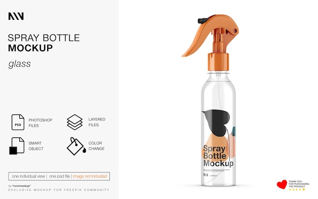 PSD mockup de botella de spray