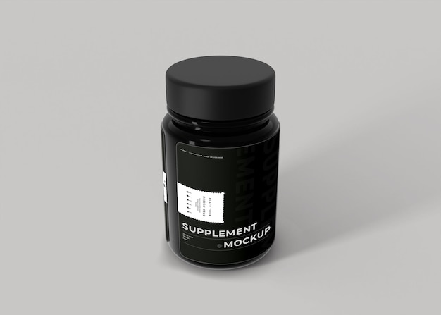 Mockup de la botella del suplemento