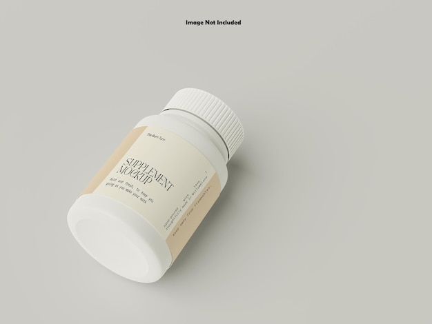 Mockup de la botella del suplemento