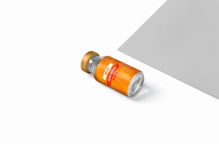 PSD mockup de la botella de la vacuna