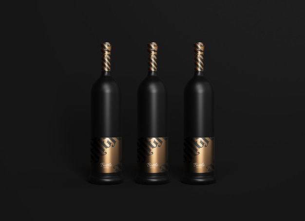 Mockup de botella de vino