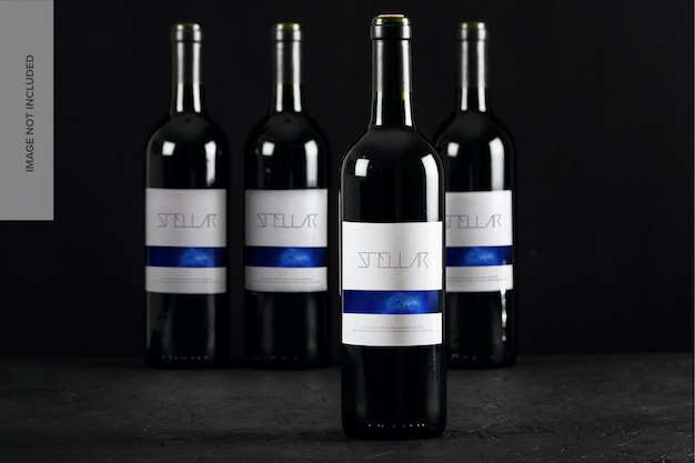 Mockup de botella de vino