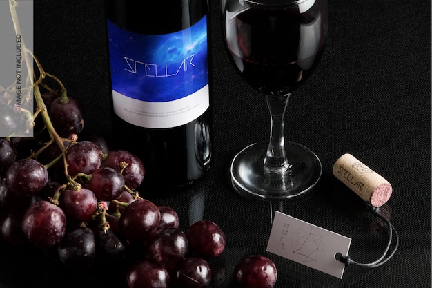 Mockup de botella de vino