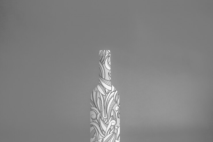 PSD mockup de botella de vino