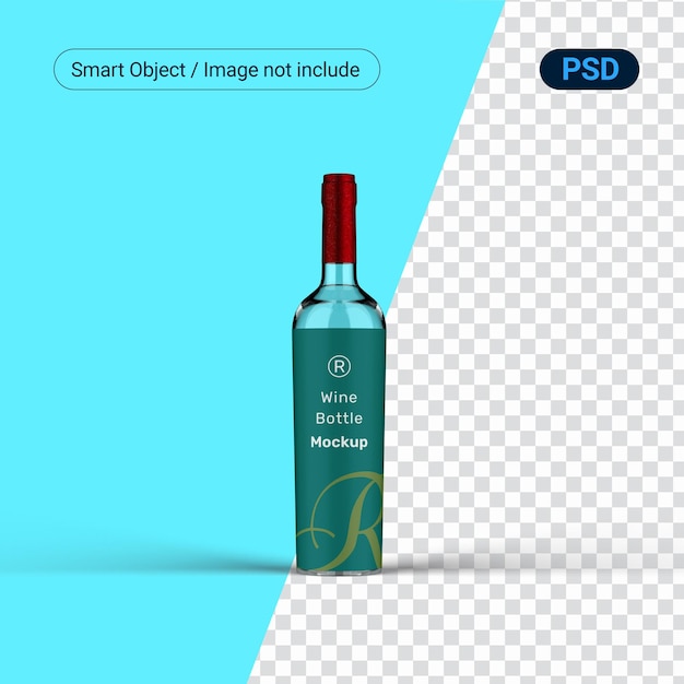 Mockup de botella de vino