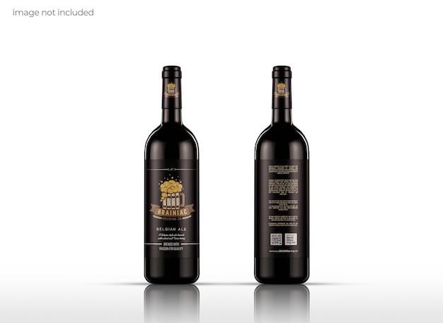 Mockup de botella de vino