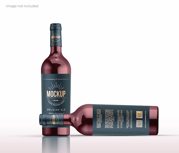 PSD mockup de botella de vino