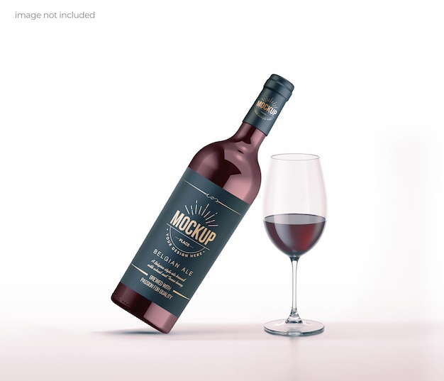 PSD mockup de botella de vino