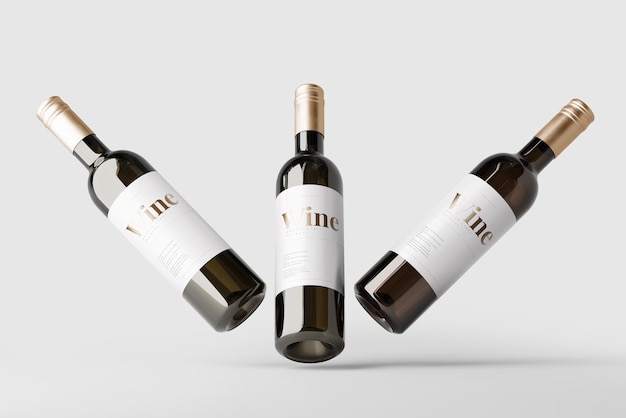 Mockup de botella de vino