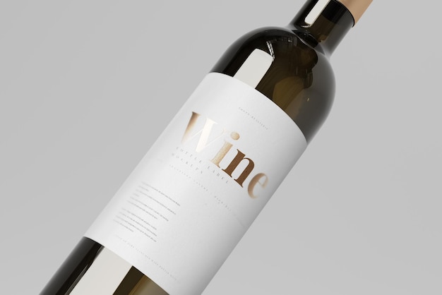 Mockup de botella de vino