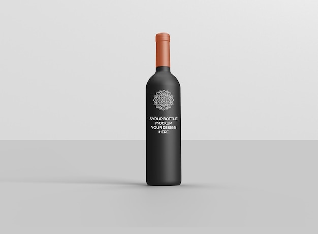 PSD mockup de botella de vino