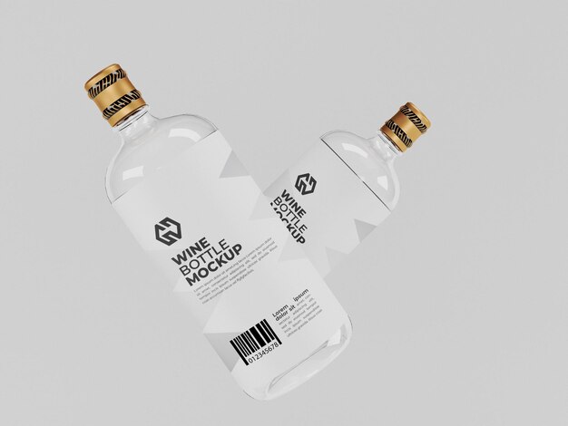 Mockup de botella de vino