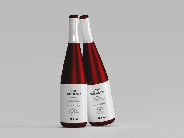 Mockup de botella de vino