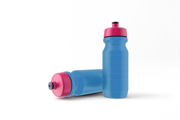 Mockup de botellas de agua para deportes