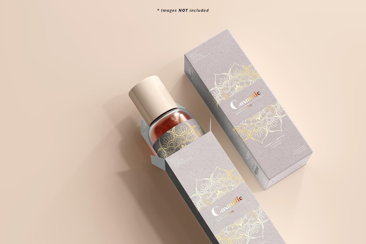 PSD mockup botol kosmetik