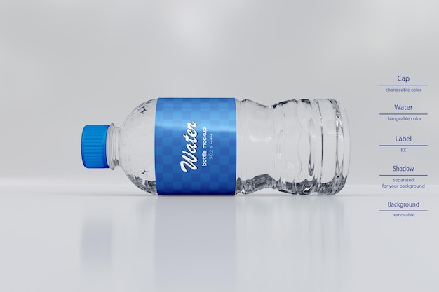 Mockup bottiglia d&#39;acqua