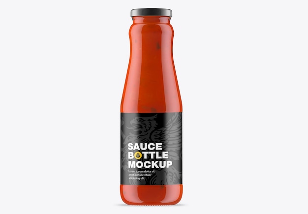 Mockup bottiglia di salsa