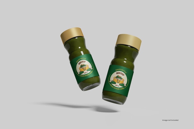 Mockup bottiglia di salsa