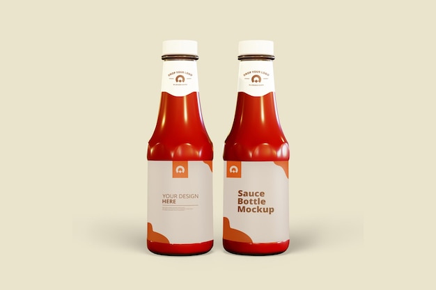 Mockup bottiglia di salsa